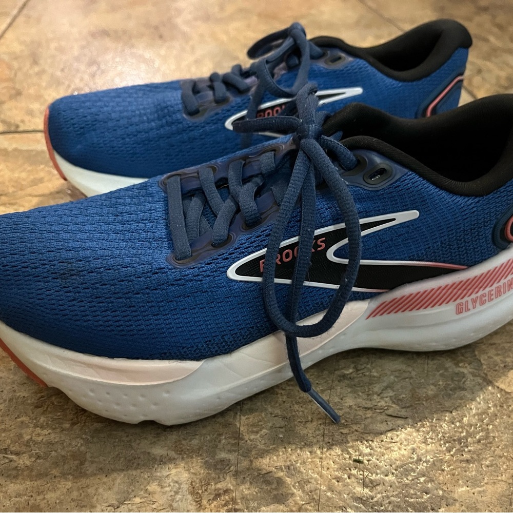 Brooks Blue and White Running Shoes